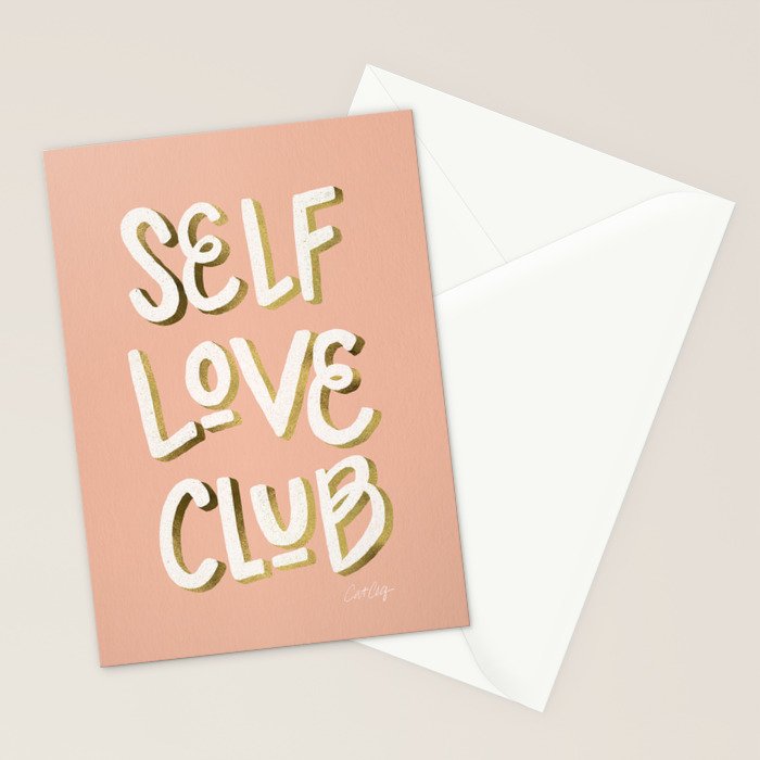 Self Love Club - Blush & Gold Palette Stationery Card Gallery Image 2