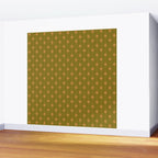 Mid Century Modern Stars and Dots Pattern in Vintage Olive Green and Orange Wall Mural Gallery Image 2