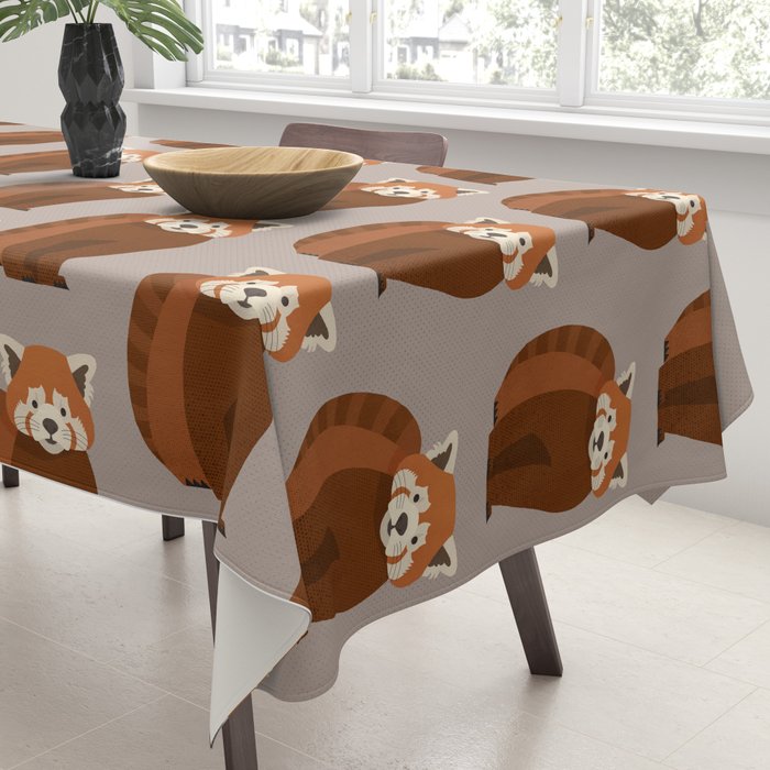 Whimsy Red Panda Tablecloth Gallery Image 3