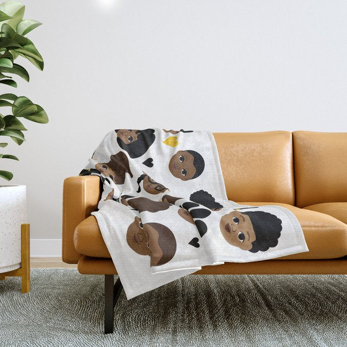 Girls and Boys Throw Blanket Gallery Image 1