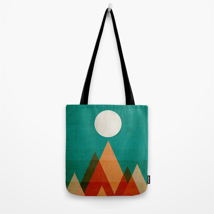 Full moon over Sahara desert Tote Bag Gallery Image 2