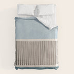 Light Blue Gray Lines Modern Minimal Abstract Artwork Duvet Cover Gallery Image 6