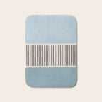Light Blue Gray Lines Modern Minimal Abstract Artwork Bath Mat Gallery Image 1