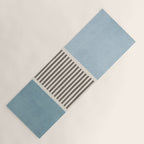 Light Blue Gray Lines Modern Minimal Abstract Artwork Yoga Mat Gallery Image 1