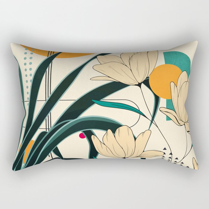 Petals Garden Geometry 2 Rectangular Pillow Gallery Image 1