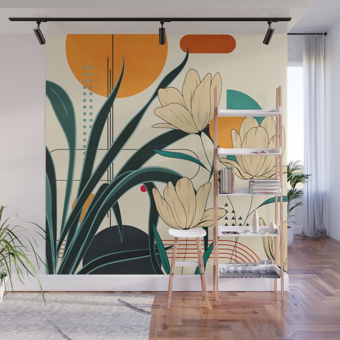 Petals Garden Geometry 2 Wall Mural Gallery Image 1