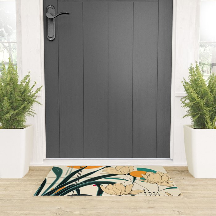 Petals Garden Geometry 2 Welcome Mat Gallery Image 3