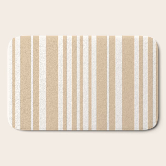 Classic Stripes XLIII - Neutral Tan Bath Mat Gallery Image 2