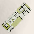 Piet Composition in Retro Avocado Sage Light Green Mid-Century Modern Minimalist Geometric Abstract Yoga Mat Gallery Image 1