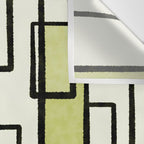 Piet Composition in Retro Avocado Sage Light Green Mid-Century Modern Minimalist Geometric Abstract Wall Tapestry Gallery Image 3
