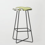 Piet Composition in Retro Avocado Sage Light Green Mid-Century Modern Minimalist Geometric Abstract Stool Gallery Image 1