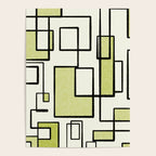 Piet Composition in Retro Avocado Sage Light Green Mid-Century Modern Minimalist Geometric Abstract Poster Gallery Image 4