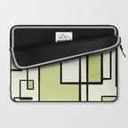 Piet Composition in Retro Avocado Sage Light Green Mid-Century Modern Minimalist Geometric Abstract Laptop Sleeve Gallery Image 2