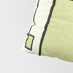 Piet Composition in Retro Avocado Sage Light Green Mid-Century Modern Minimalist Geometric Abstract Pillow Sham Gallery Image 4