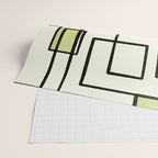 Piet Composition in Retro Avocado Sage Light Green Mid-Century Modern Minimalist Geometric Abstract Wrapping Paper Gallery Image 2