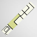 Piet Composition in Retro Avocado Sage Light Green Mid-Century Modern Minimalist Geometric Abstract Table Runner Gallery Image 3