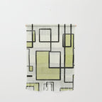 Piet Composition in Retro Avocado Sage Light Green Mid-Century Modern Minimalist Geometric Abstract Wall Hanging Gallery Image 1