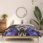 Folk Art Florals black in colors Comforter Gallery Image 3