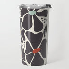 Abstract Black Florals Travel Mug Gallery Image 2