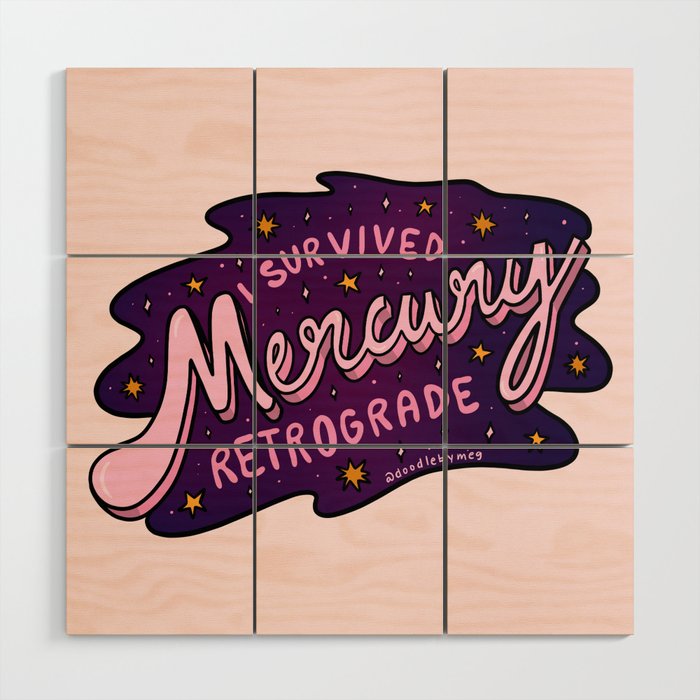 Mercury Retrograde Wood Wall Art Gallery Image 1