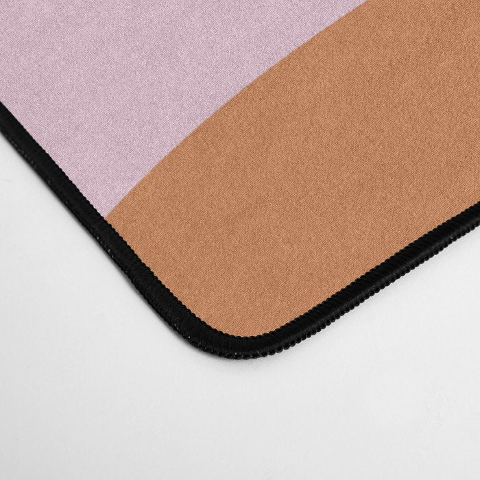 Abstract Diagonal Waves in Teal, Terracotta, and Pink Desk Mat Gallery Image 4