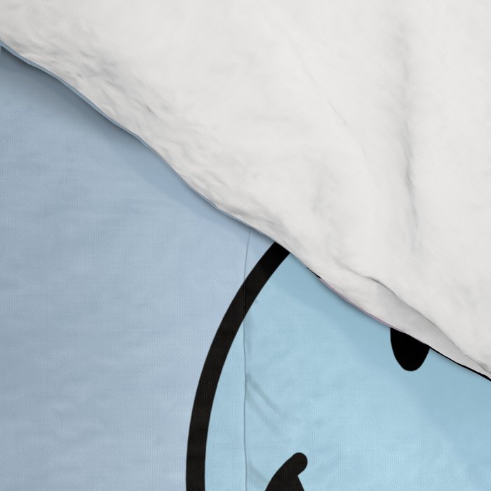 Pastel Blue Colorful Smiley Faces Comforter Gallery Image 4