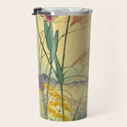 Hankjin Views - Nature Ukiyo Landscape in Green, Purple, Yellow & Orange Travel Mug Gallery Image 3