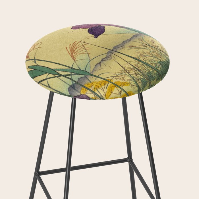 Hankjin Views - Nature Ukiyo Landscape in Green, Purple, Yellow & Orange Stool Gallery Image 2