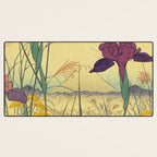 Hankjin Views - Nature Ukiyo Landscape in Green, Purple, Yellow & Orange Desk Mat Gallery Image 3