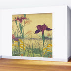 Hankjin Views - Nature Ukiyo Landscape in Green, Purple, Yellow & Orange Wall Mural Gallery Image 2