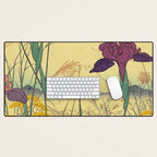 Hankjin Views - Nature Ukiyo Landscape in Green, Purple, Yellow & Orange Desk Mat Gallery Image 1