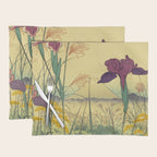Hankjin Views - Nature Ukiyo Landscape in Green, Purple, Yellow & Orange Placemat Gallery Image 1