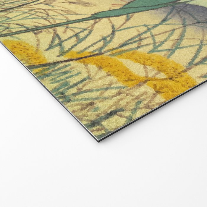 Hankjin Views - Nature Ukiyo Landscape in Green, Purple, Yellow & Orange Welcome Mat Gallery Image 2
