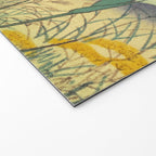 Hankjin Views - Nature Ukiyo Landscape in Green, Purple, Yellow & Orange Welcome Mat Gallery Image 2