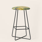Hankjin Views - Nature Ukiyo Landscape in Green, Purple, Yellow & Orange Stool Gallery Image 1