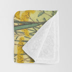 Hankjin Views - Nature Ukiyo Landscape in Green, Purple, Yellow & Orange Throw Blanket Gallery Image 3