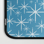 Mid Century Modern Twinkling Stars Retro Atomic Pattern in Middle Blue Laptop Sleeve Gallery Image 3