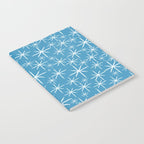 Mid Century Modern Twinkling Stars Retro Atomic Pattern in Middle Blue Notebook Gallery Image 2