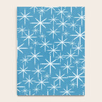 Mid Century Modern Twinkling Stars Retro Atomic Pattern in Middle Blue Notebook Gallery Image 4