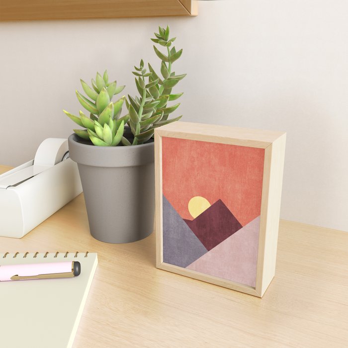 LANDSHAPES / Mountains - Sunset Mini Art Print Gallery Image 2