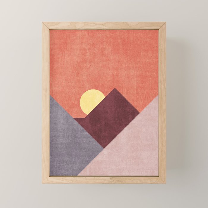 LANDSHAPES / Mountains - Sunset Mini Art Print Gallery Image 1