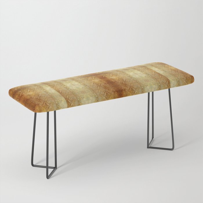 AGED GOLDEN DAMASK Shabby Chic  Bench Gallery Image 1