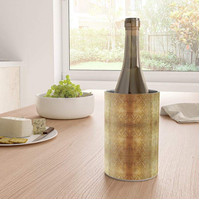 AGED GOLDEN DAMASK Shabby Chic  Wine Chiller Gallery Image 4