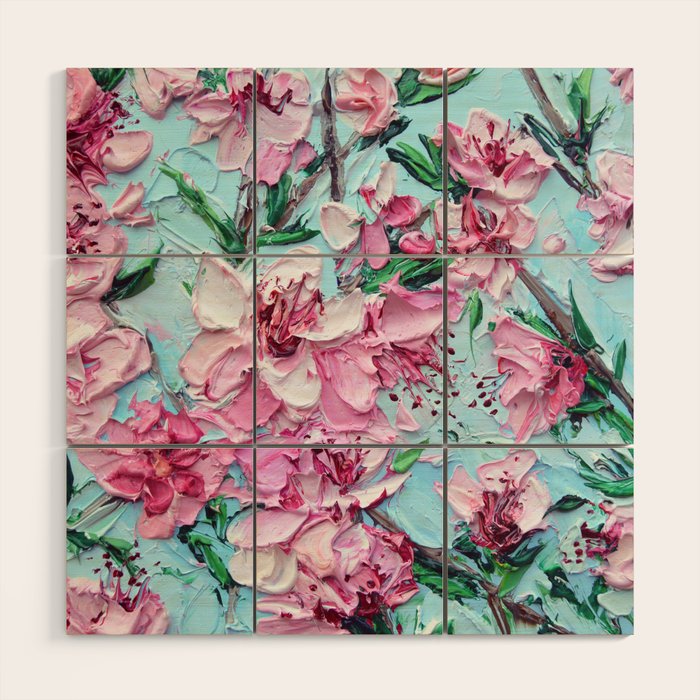 Peach Blossoms Wood Wall Art Gallery Image 1