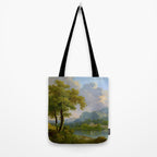 Wooded Hilly Landscape Antique Oil Painting Tote Bag Gallery Image 2