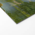 Wooded Hilly Landscape Antique Oil Painting Welcome Mat Gallery Image 2