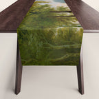 Wooded Hilly Landscape Antique Oil Painting Table Runner Gallery Image 1