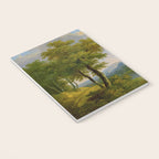 Wooded Hilly Landscape Antique Oil Painting Notebook Gallery Image 3