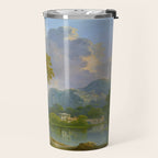 Wooded Hilly Landscape Antique Oil Painting Travel Mug Gallery Image 2