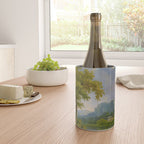 Wooded Hilly Landscape Antique Oil Painting Wine Chiller Gallery Image 4